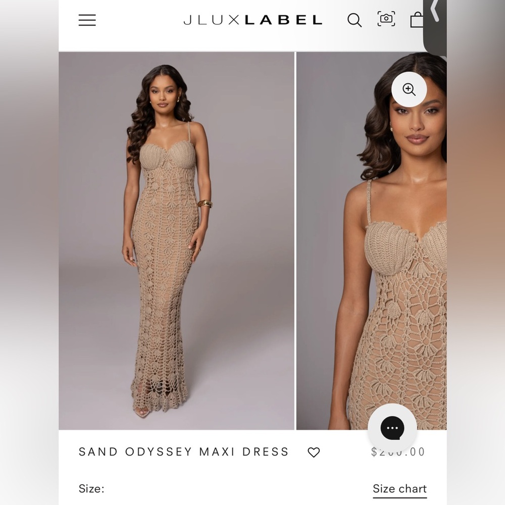 Jluxlabel sand odyssey maxi crochet dress